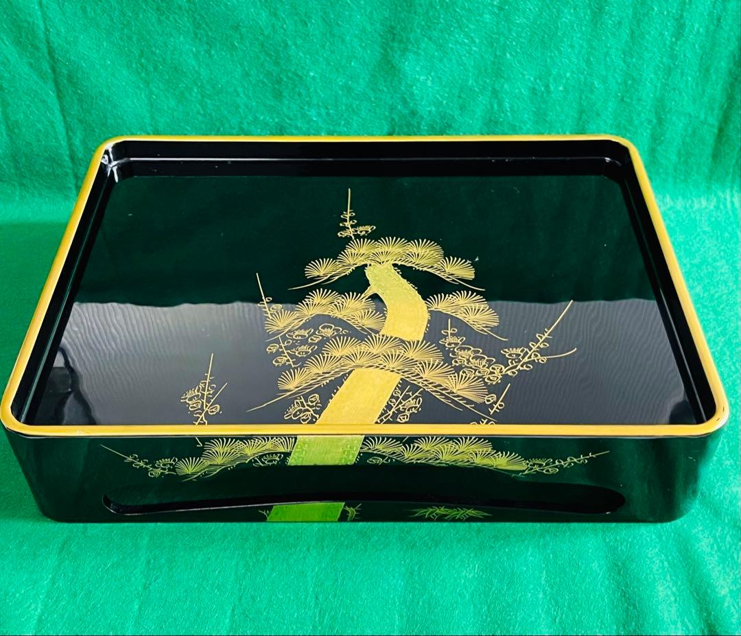 ヴィンテージ鈴木孫次作　輪島塗木製品金彩漆塗り屠蘇器セット