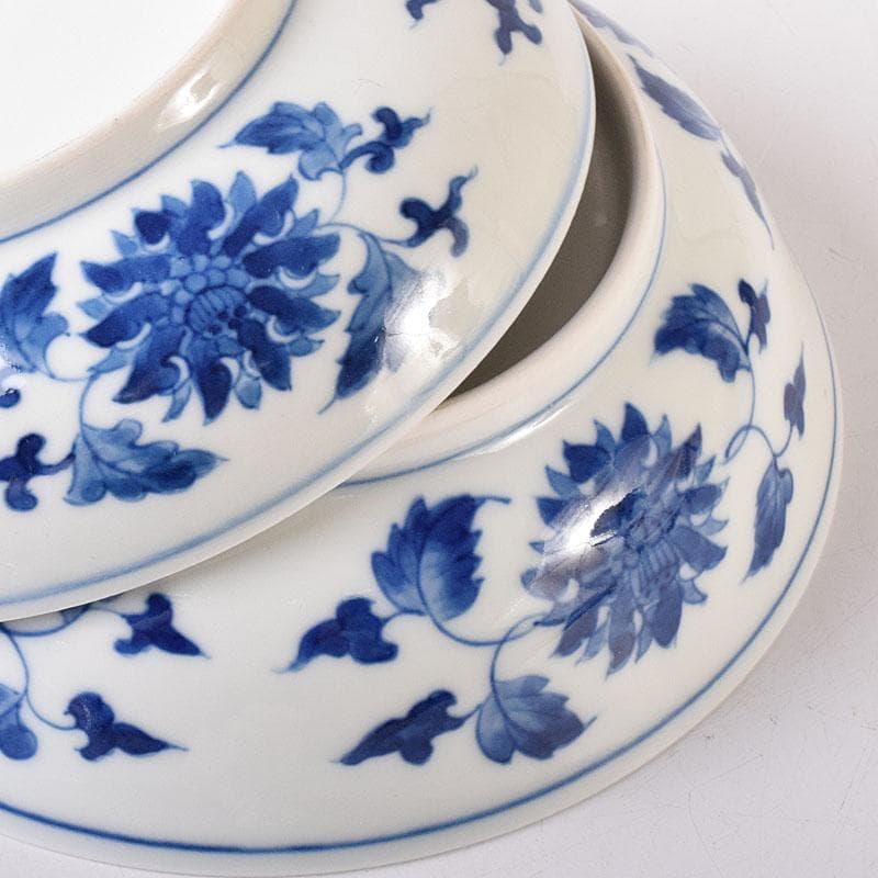 伊万里焼　古伊万里　染付　竹花文　鉢　一対　Ｃ　7603
