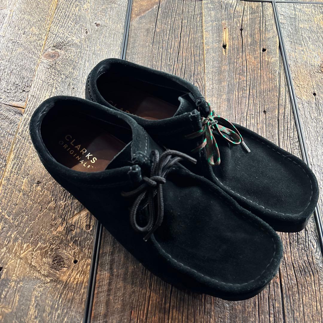 古着　クラークス　ワラビー　ゴアテックス　28cm ブラック　レースおまけ