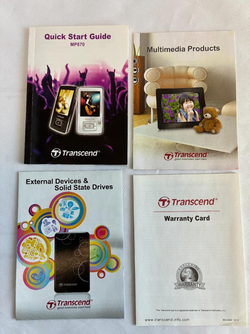 【殆ど未使用・美品】 Transcend MP3プレーヤー MP870 8GB