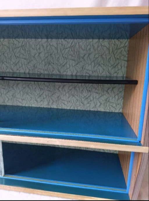 飾り棚　昭和レトロ　アンティーク家具　木製ショーケース　古家具　レトロ家具