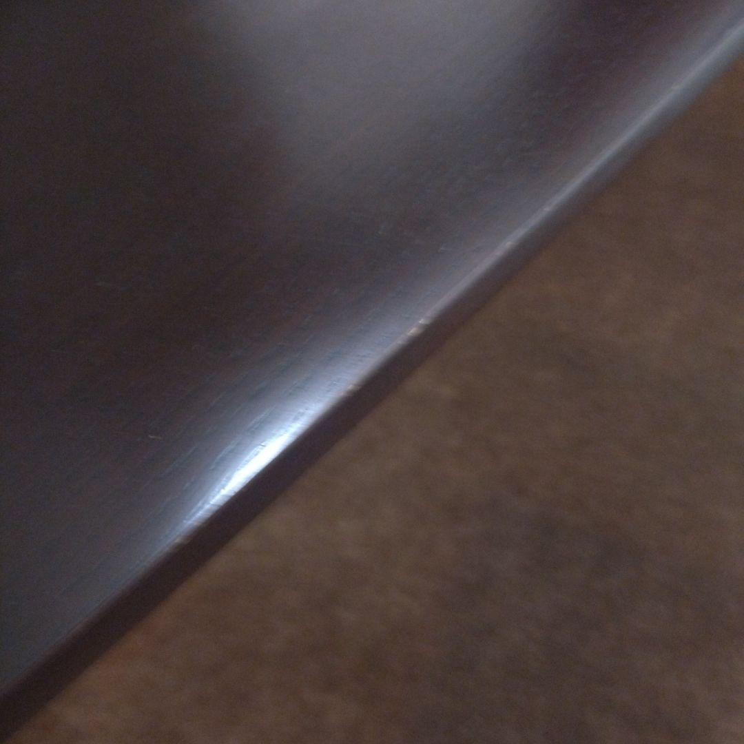 ダークブラウン 楕円形センターテーブル