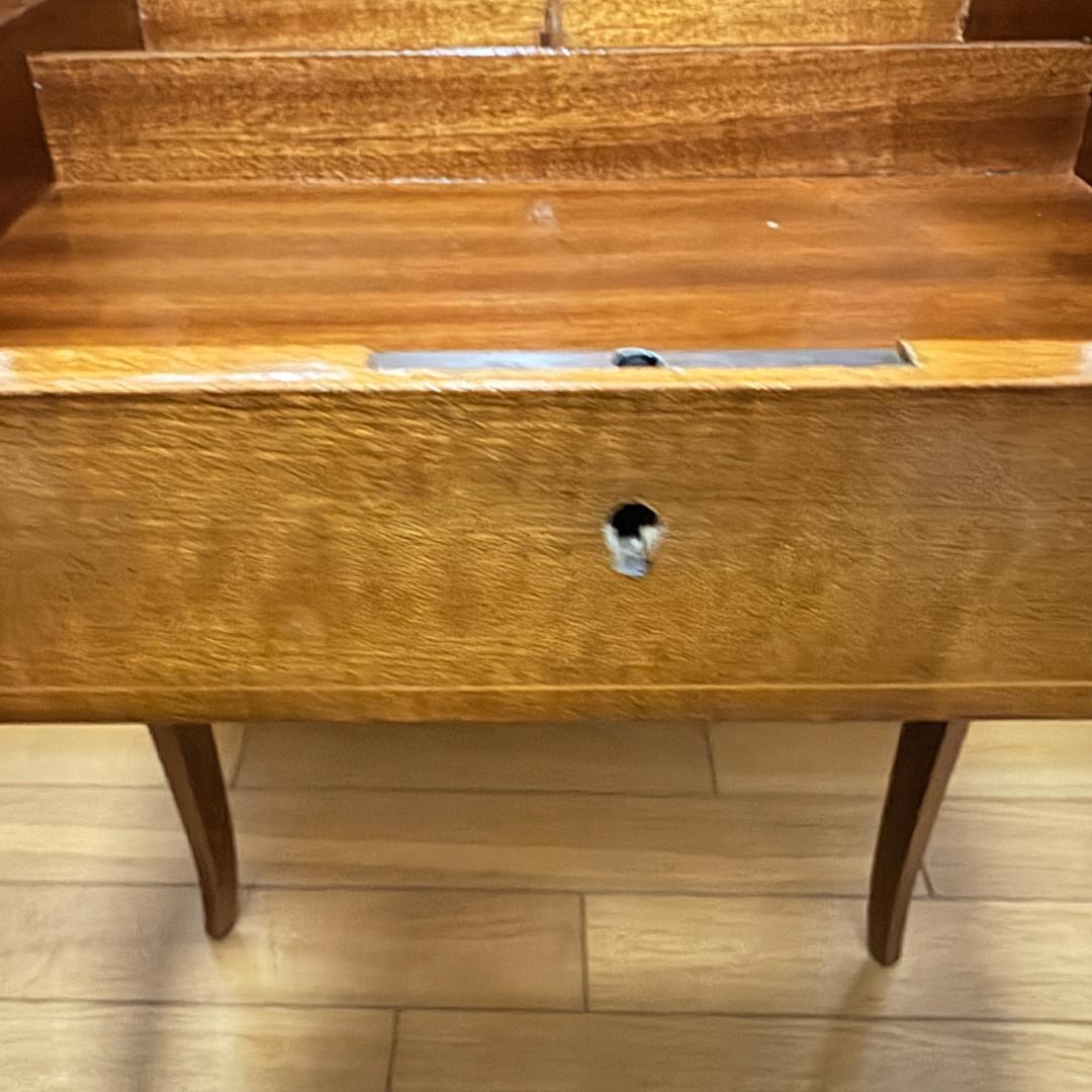 イタリア製 オルゴール付 象嵌細工サイドテーブル 帰れソレントへ アンティーク