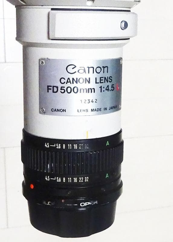 CANON FD500mm F4.5L　EFマウント変換コンバータつき