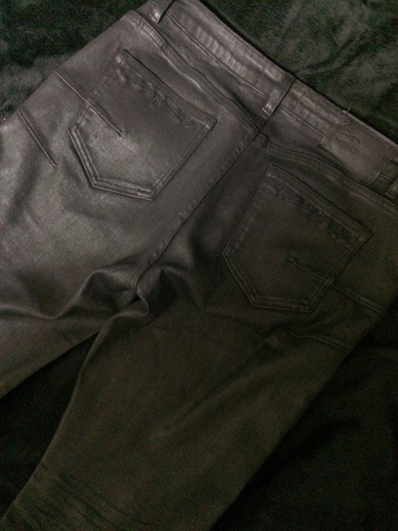 Lamentist Amélie flared waxed denim