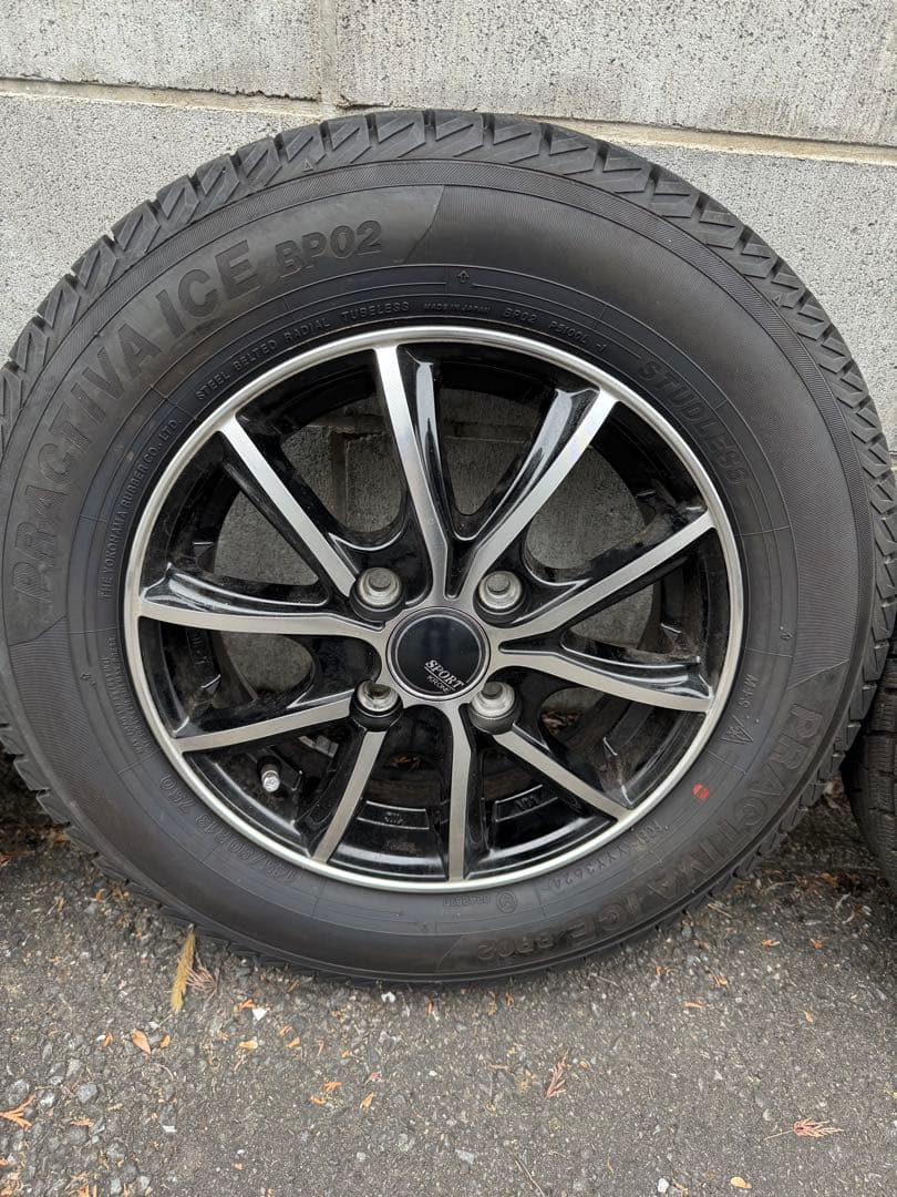 PRACTIVA ICE BP02 スタッドレスタイヤ 13インチ　2024年製