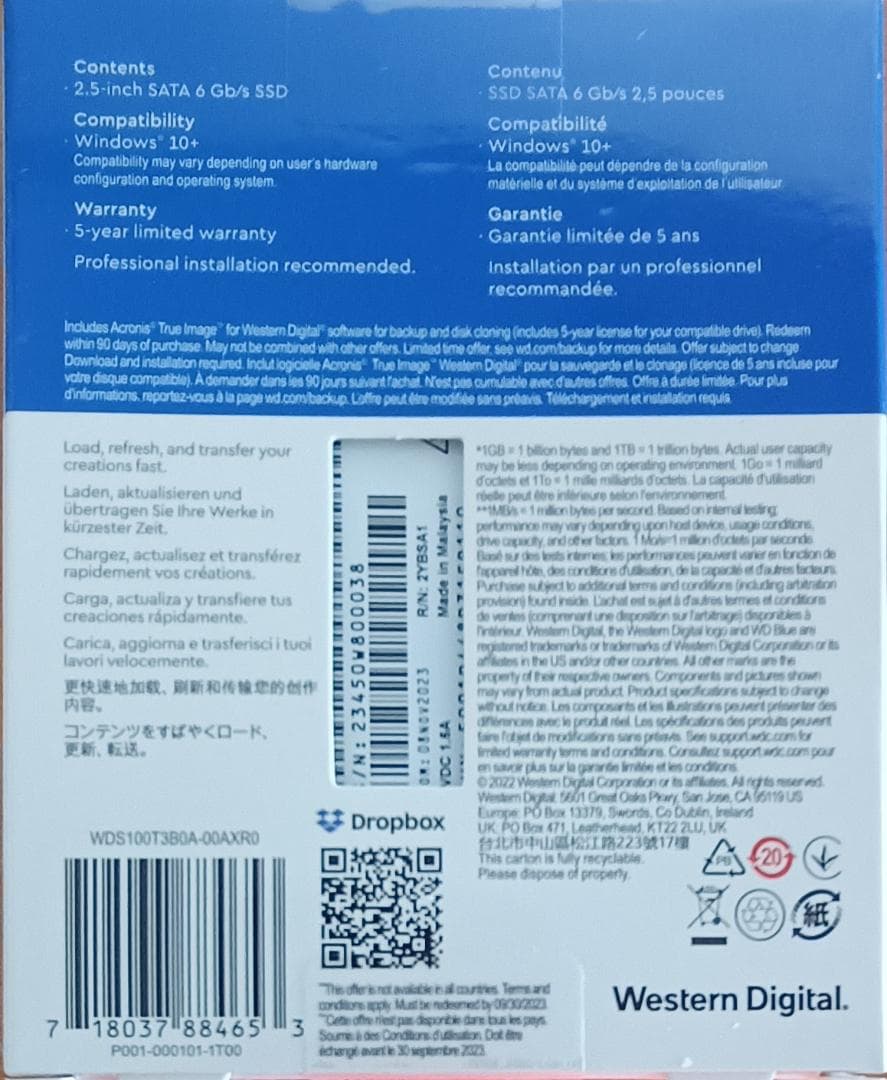 WD SSD 内蔵SSD 2.5インチ 1TB WD Blue SA510 1T