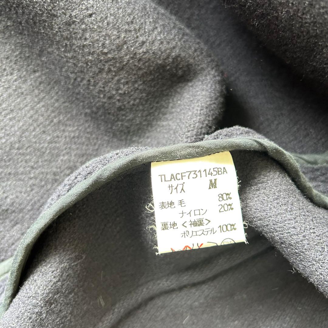 NEW YORKER VallombrosaヘリンボーンダッフルコートM 紺