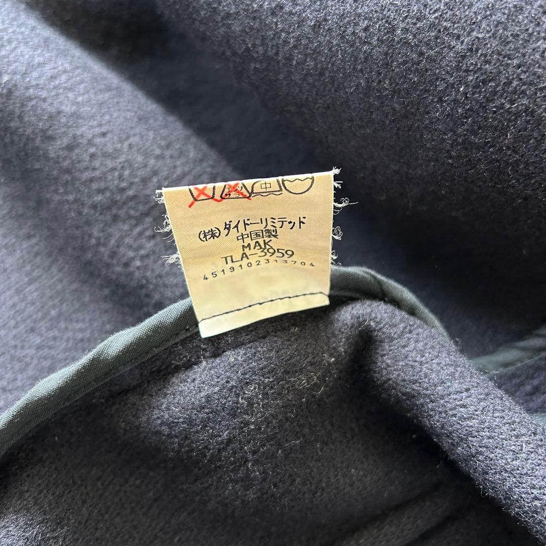 NEW YORKER VallombrosaヘリンボーンダッフルコートM 紺