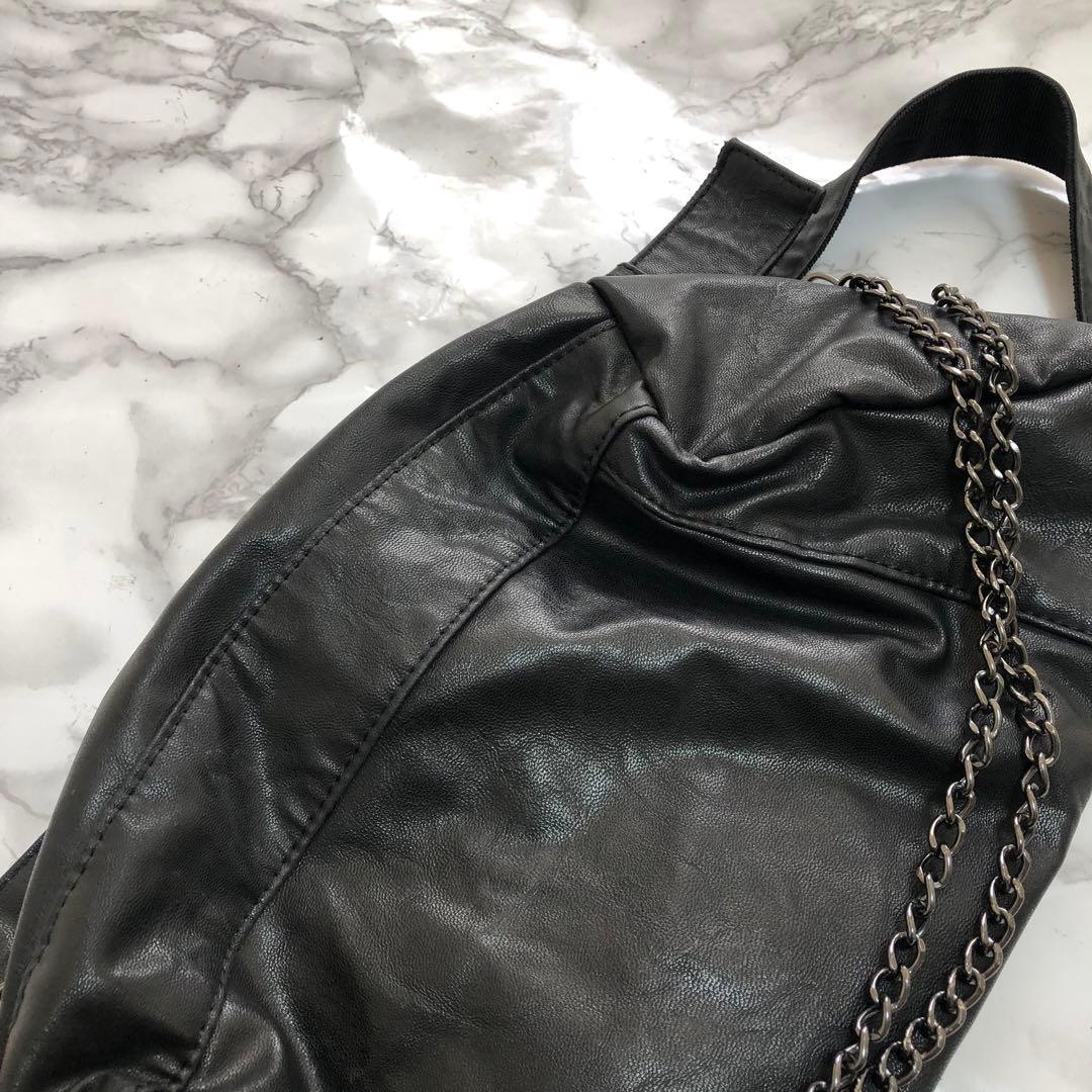 バッグ 00s y2k one shoulder bag black chain