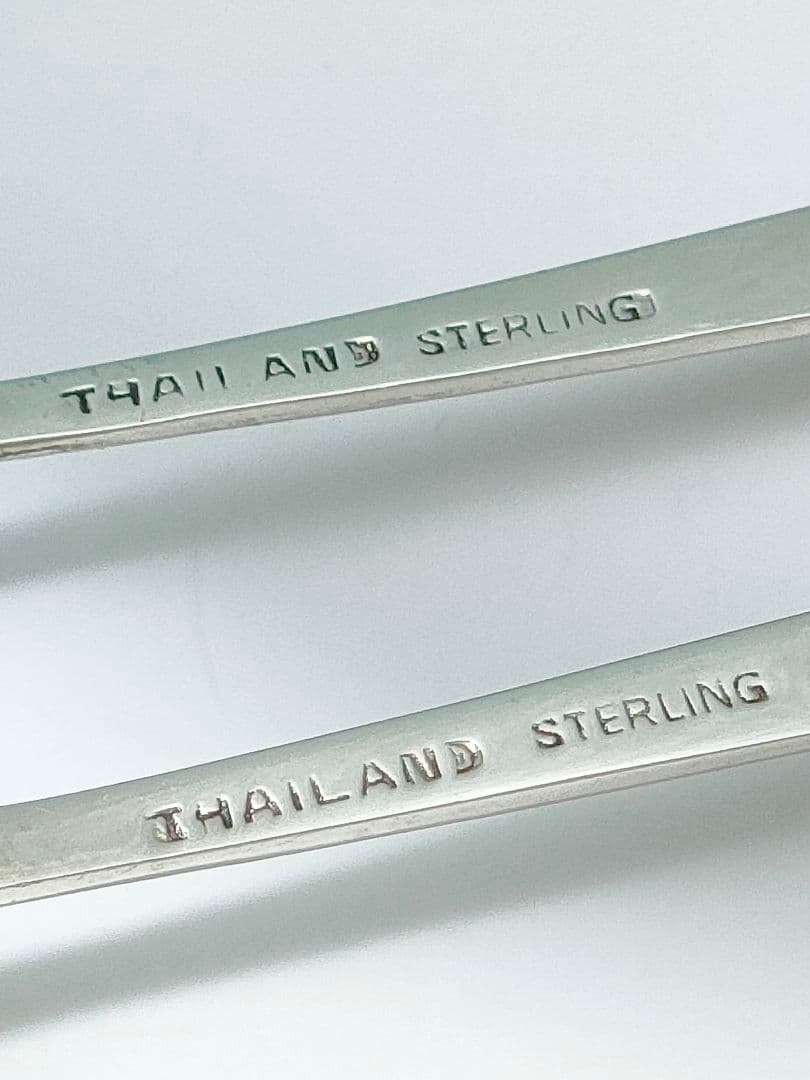 ●5528#1120ヴィンテージ タイ スターリング 925スプーン２本1018