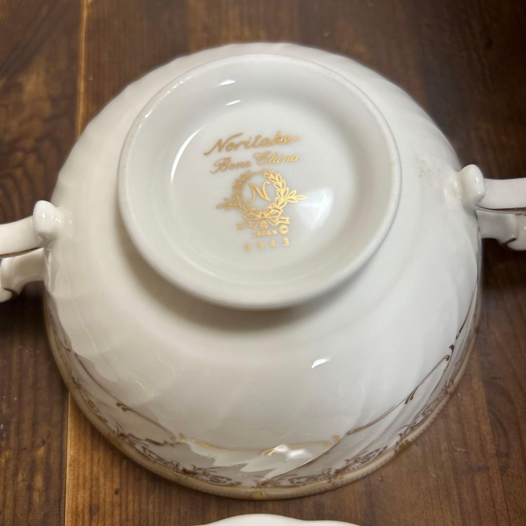 希少　レア　ノリタケ　ダブルハンドル　スープ、ティーカップ&ソーサー　　廃盤品