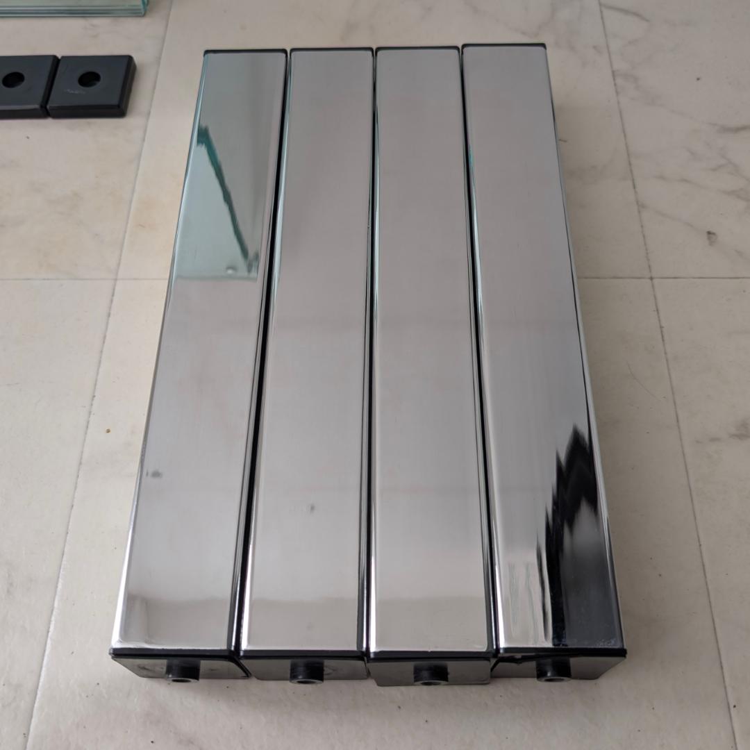 90s ヴィンテージ ガラス シェルフ スタイリッシュ モダン