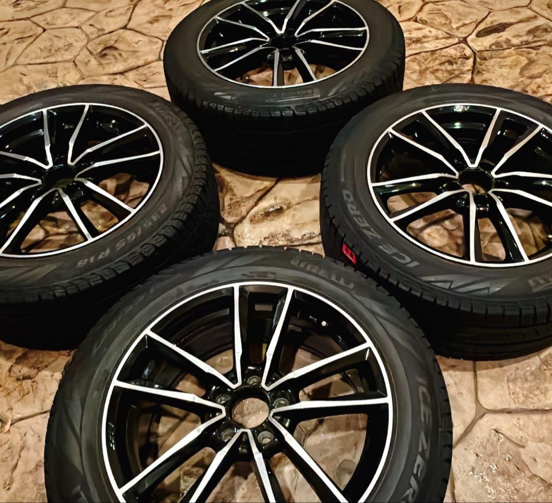 235/55R18 スタッドレスタイヤホイールセット 右前1本