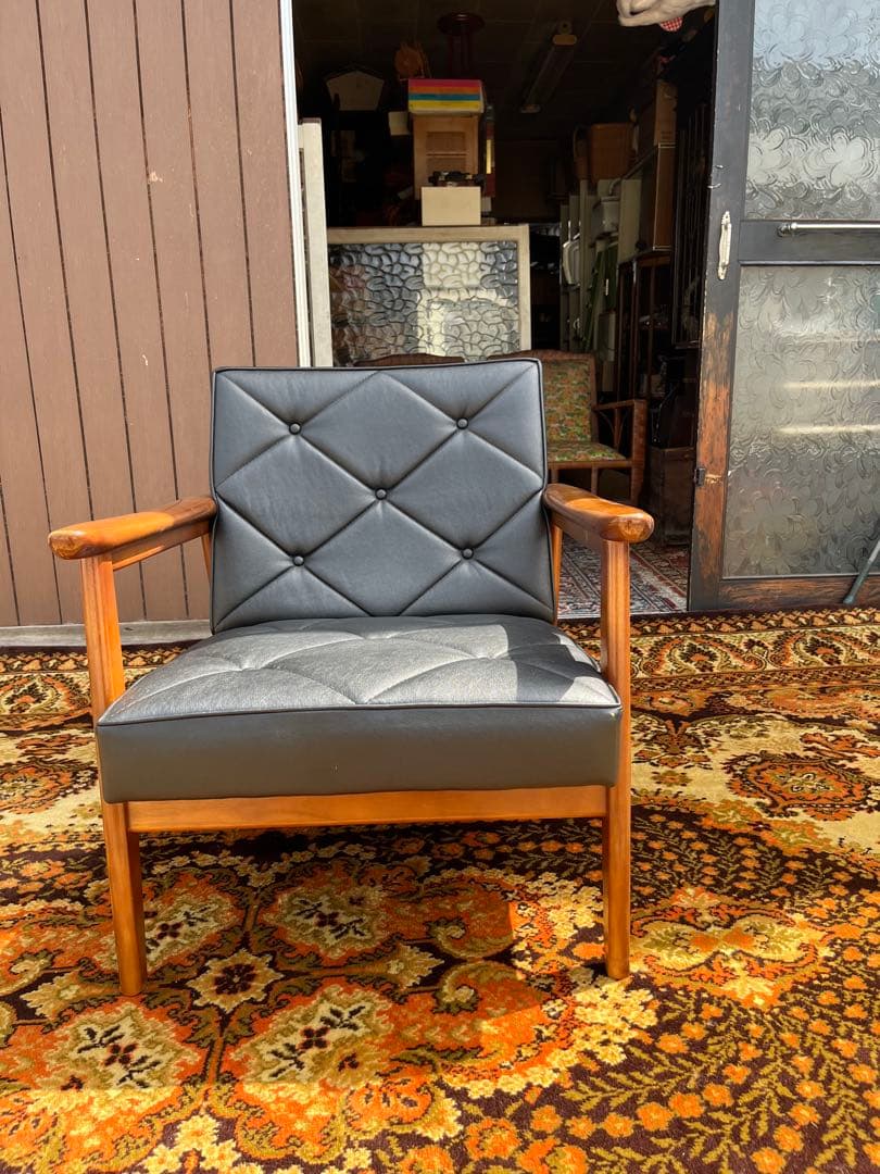 カリモク 60Kチェア シングルソファ アームインテリア 昭和レトロ ビンテージ