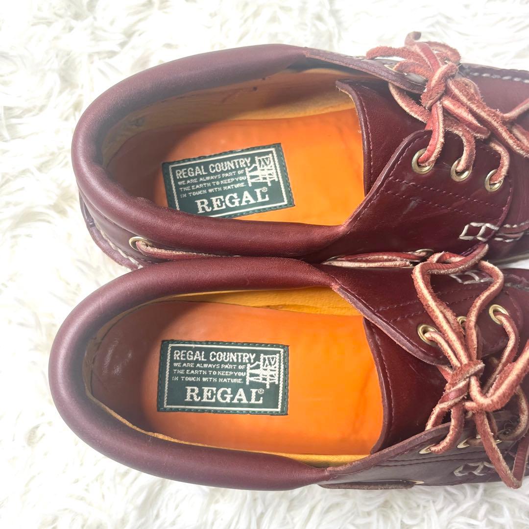 【美品】 REGAL リーガル デッキシューズ JE-38 25cm 3eye