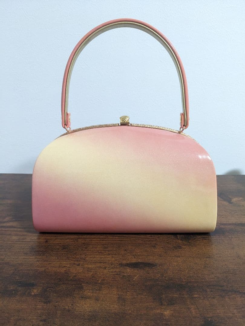 和装用 草履とバッグセット 花柄 パステルカラー ゴールド ピンク 山庄