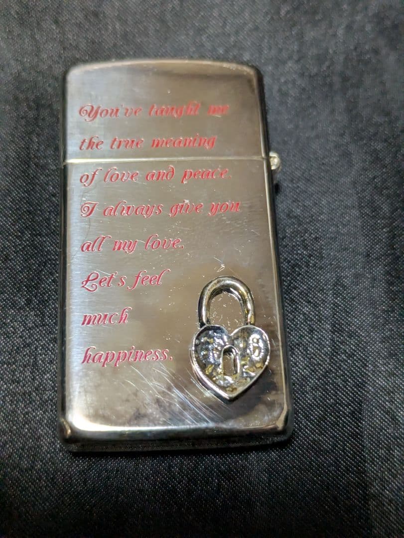 ZIPPO ペアセット　鍵と南京錠デザイン　ジッポー　オイルライター　カップル