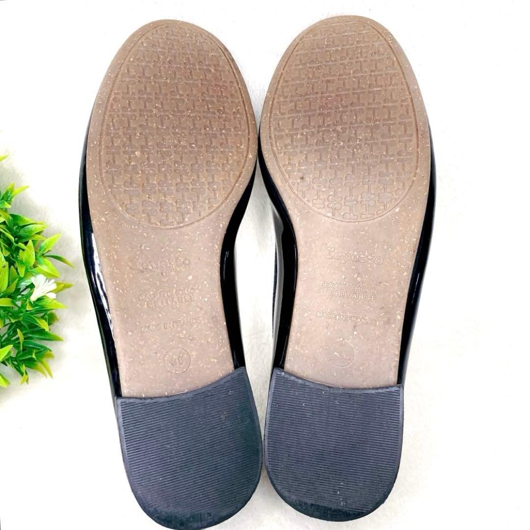 美品✨レペット サンドリオン パテント ブラック 36 バレエシューズ エナメル