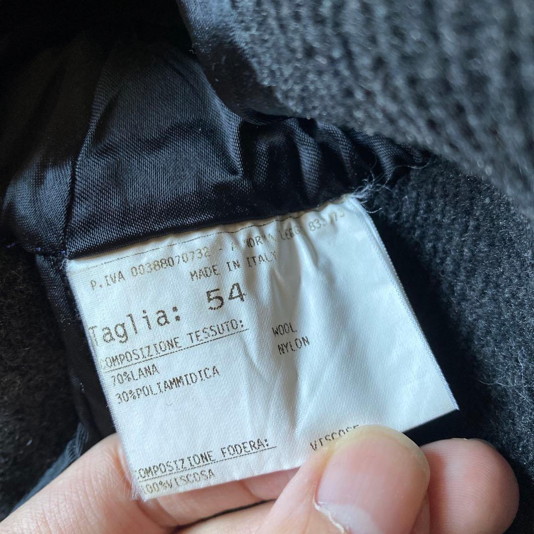 80s90s イタリア製 オーバーサイズ ヘリンボーンウール ダッフルコート