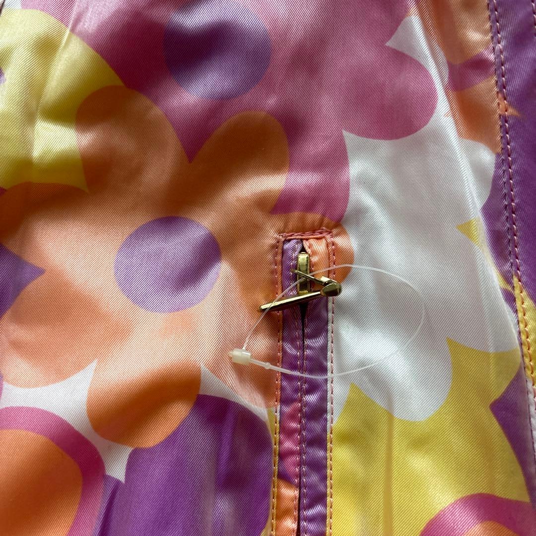 DWSSCENTEフラワープリントファーフードスキーウェアスノボウェアデサントL