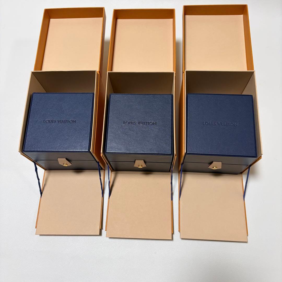 美品　ルイヴィトン　時計ケース　空箱　3個セット　ネイビー