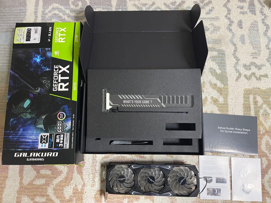 玄人志向 GALAKURO GeForce RTX 3070 本体