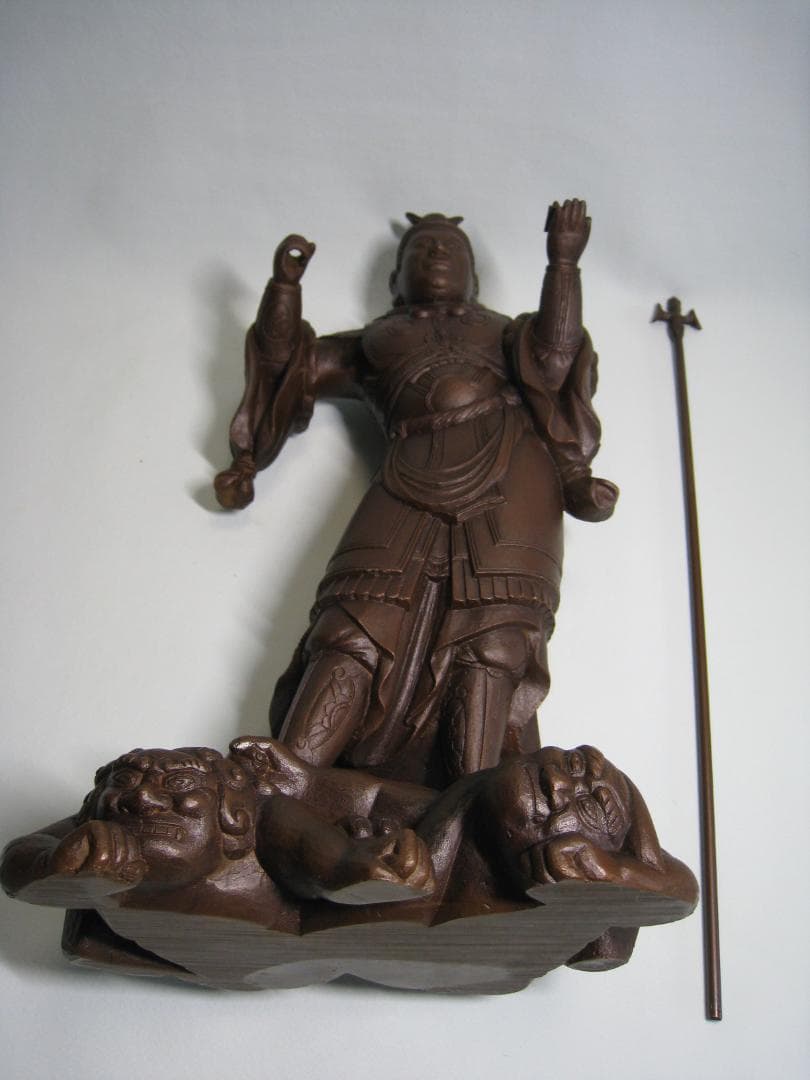 ブロンズ製【毘沙門天立像 】京仏師今来田圓篁作　国宝運慶作毘沙門天立像写し　守護