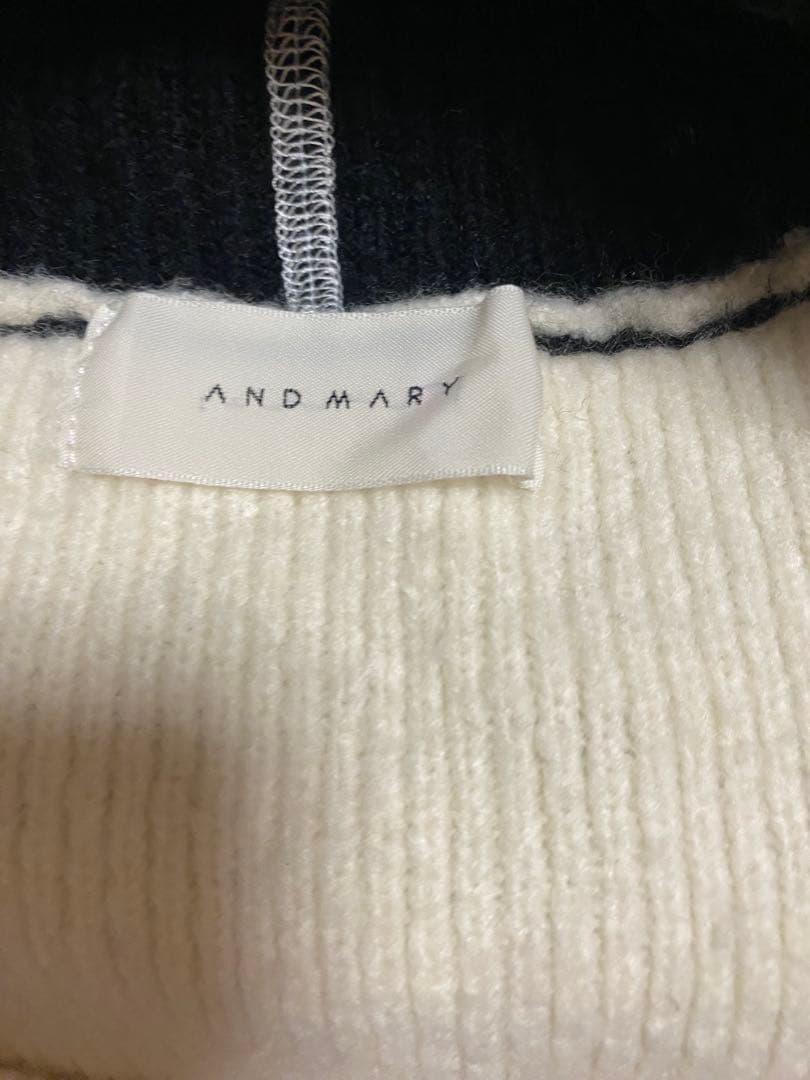 andmary Milo mini dress ivory ワンピース　ニット