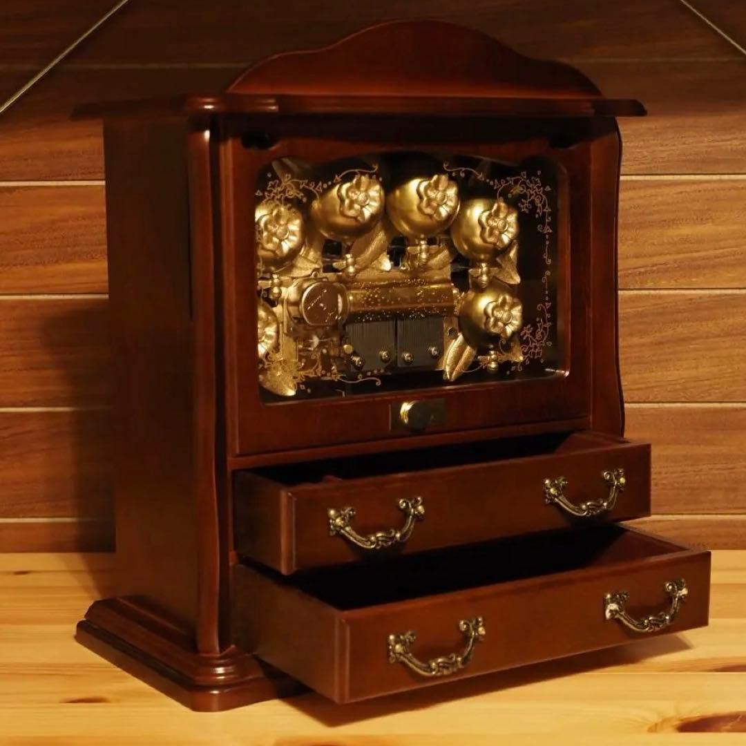 美品 SANKYO サンキョー オルゴール 青きドナウ ジュエリーボックス 蜂