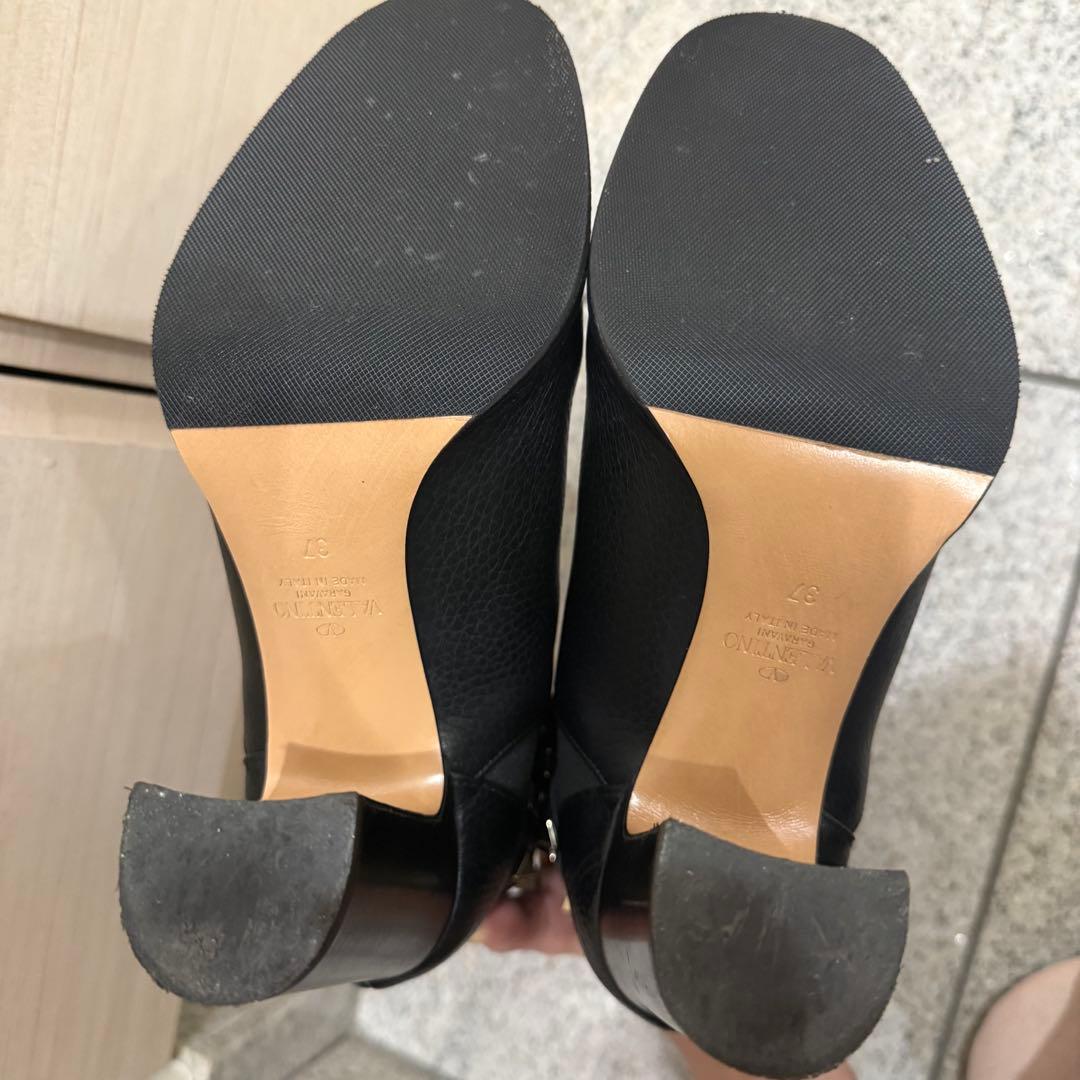 ヴァレンティノ VALENTINO ロックスタッズ ショートブーツ 黒 37