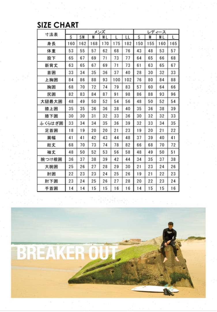 BREAKER OUT ブレイカーアウト 3mm シーガル　M 既製品