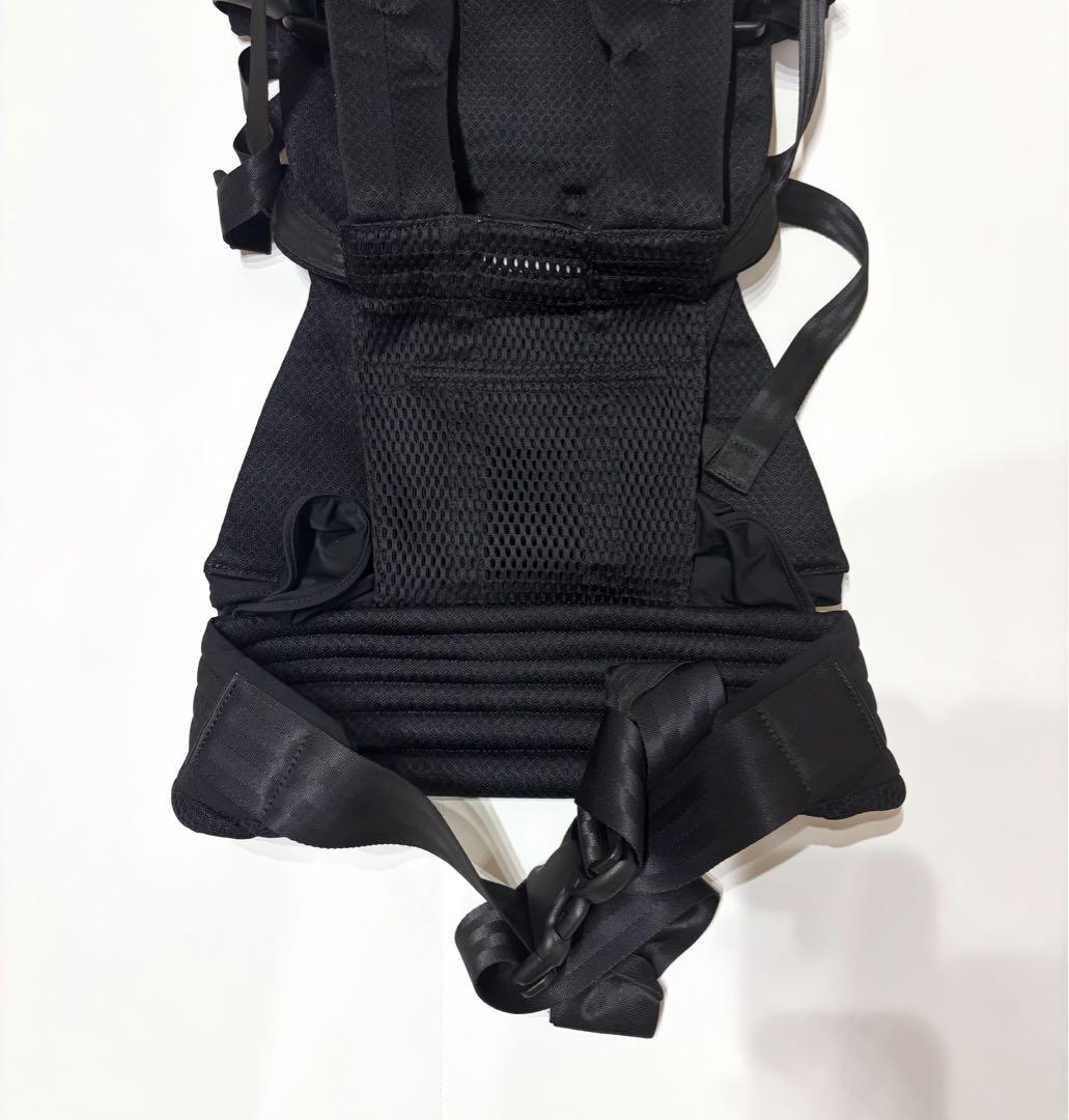 美品 セット売りAIRBUGGY エアバギーブラック 抱っこひも メッシュ素材