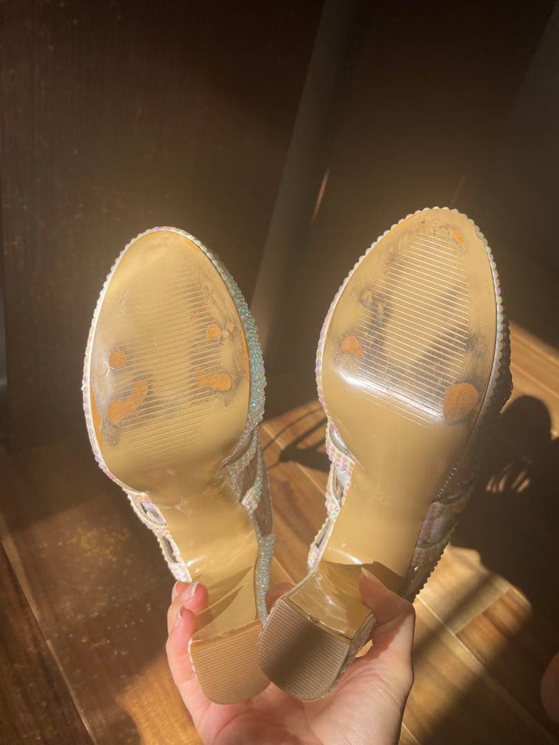 ラメ入りハンドメイド・サンバ用サンダル