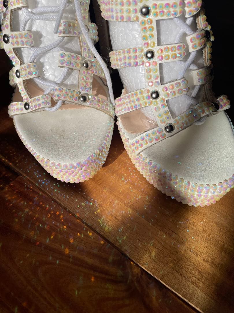 ラメ入りハンドメイド・サンバ用サンダル