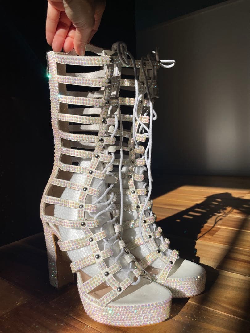 ラメ入りハンドメイド・サンバ用サンダル