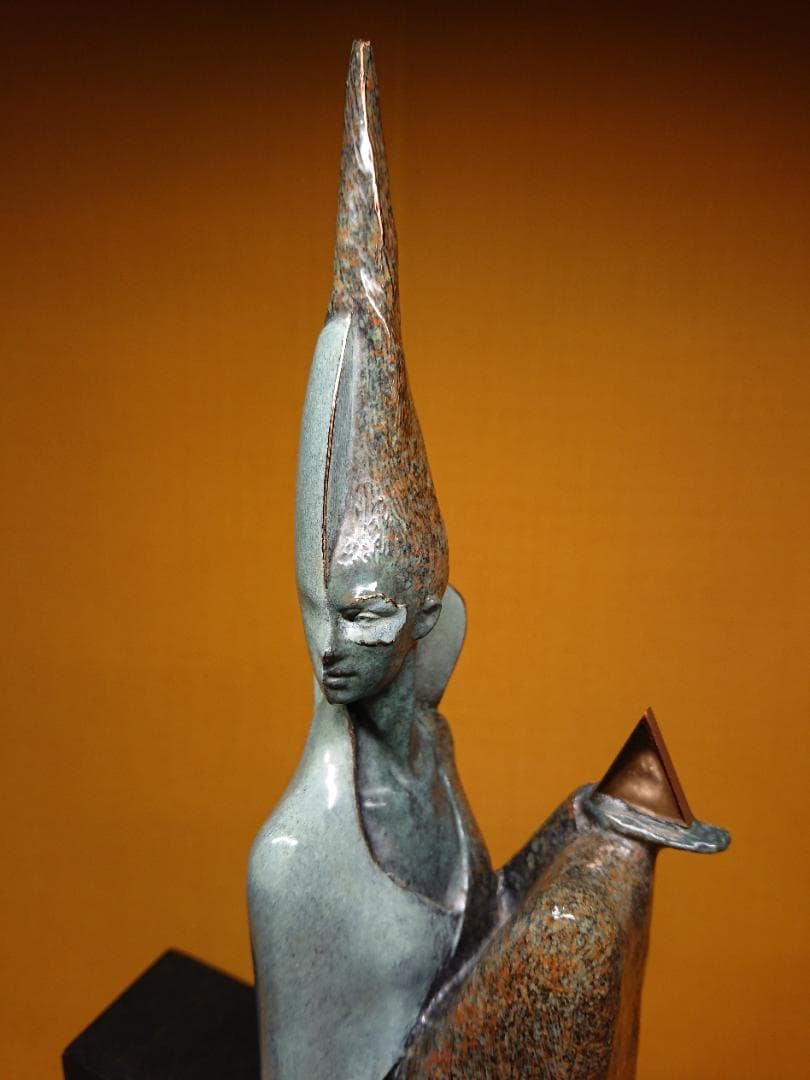 【美品】ブロンズ像　アート　銅像　西洋美術　置物　工芸品　美術品　A2871