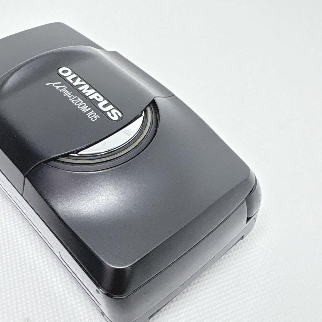 【美品】 動作確認済み OLYMPUS μ（ミュー） ZOOM 105 黒 希少