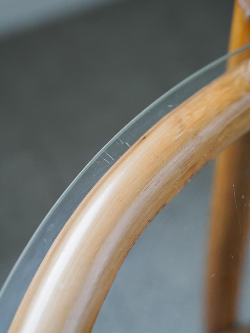 70-80's ヴィンテージ ラタン/藤 テーブル ミッドセンチュリーモダン