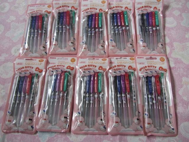 ゼブラ サラサクリップ ハローキティ 50周年記念デザイン 5色 10パック