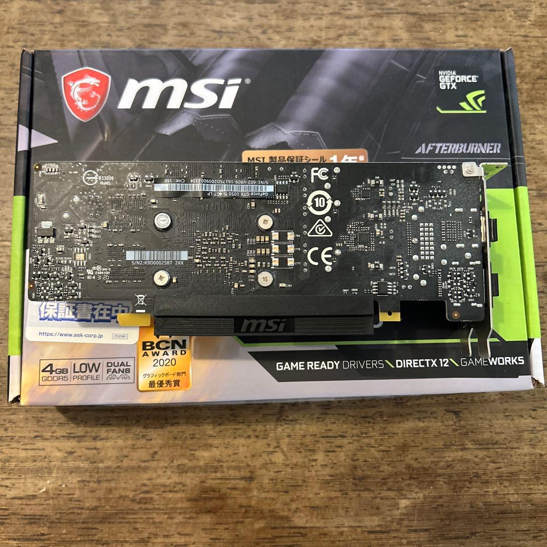 グラフィックボード・グラボ・ビデオカード MSI GeForce GTX 1050ti 4gb