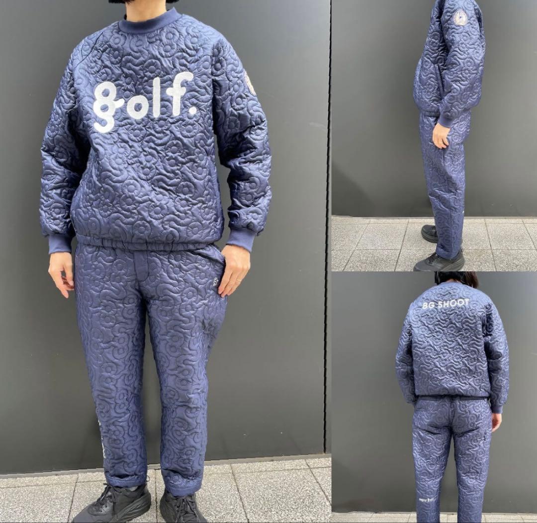 8gshoot golf. ネイビー キルティングジャケット