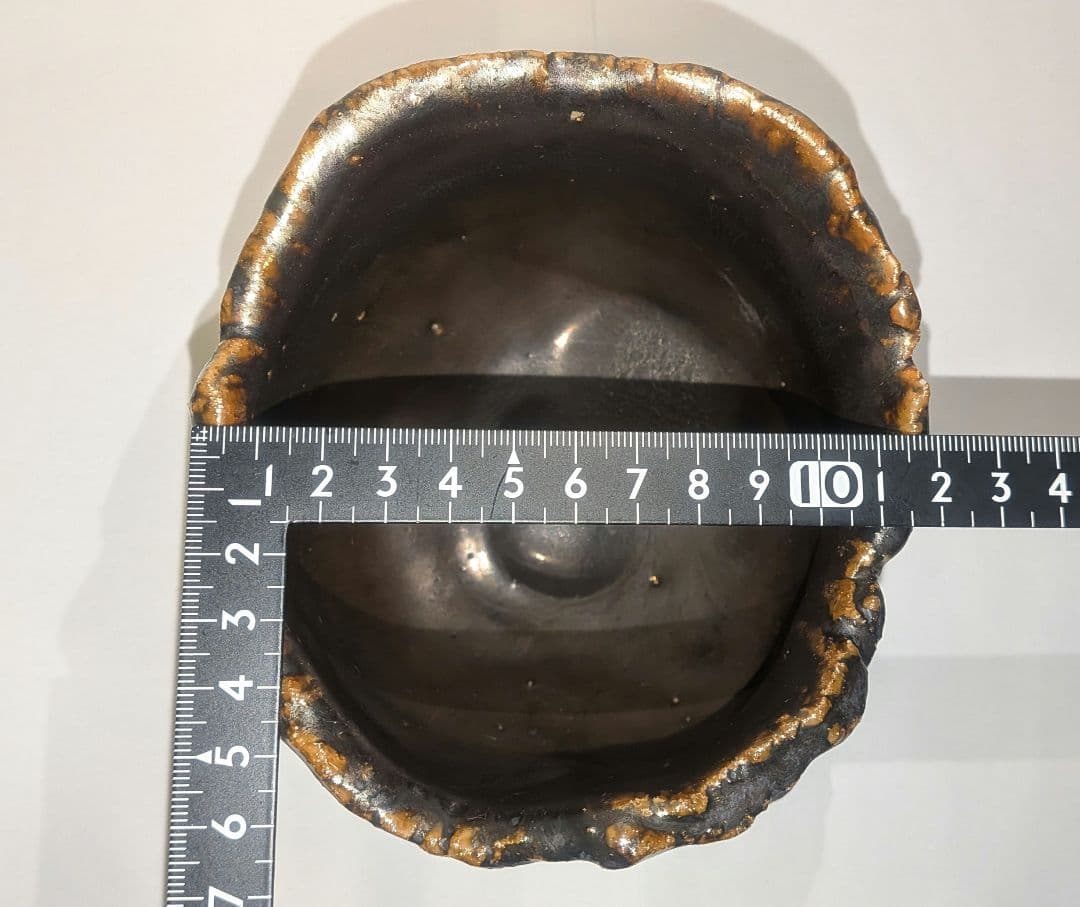 『濱崎節生』茶碗　喜多窯　茶道具　共箱　鬼子岳　唐津焼