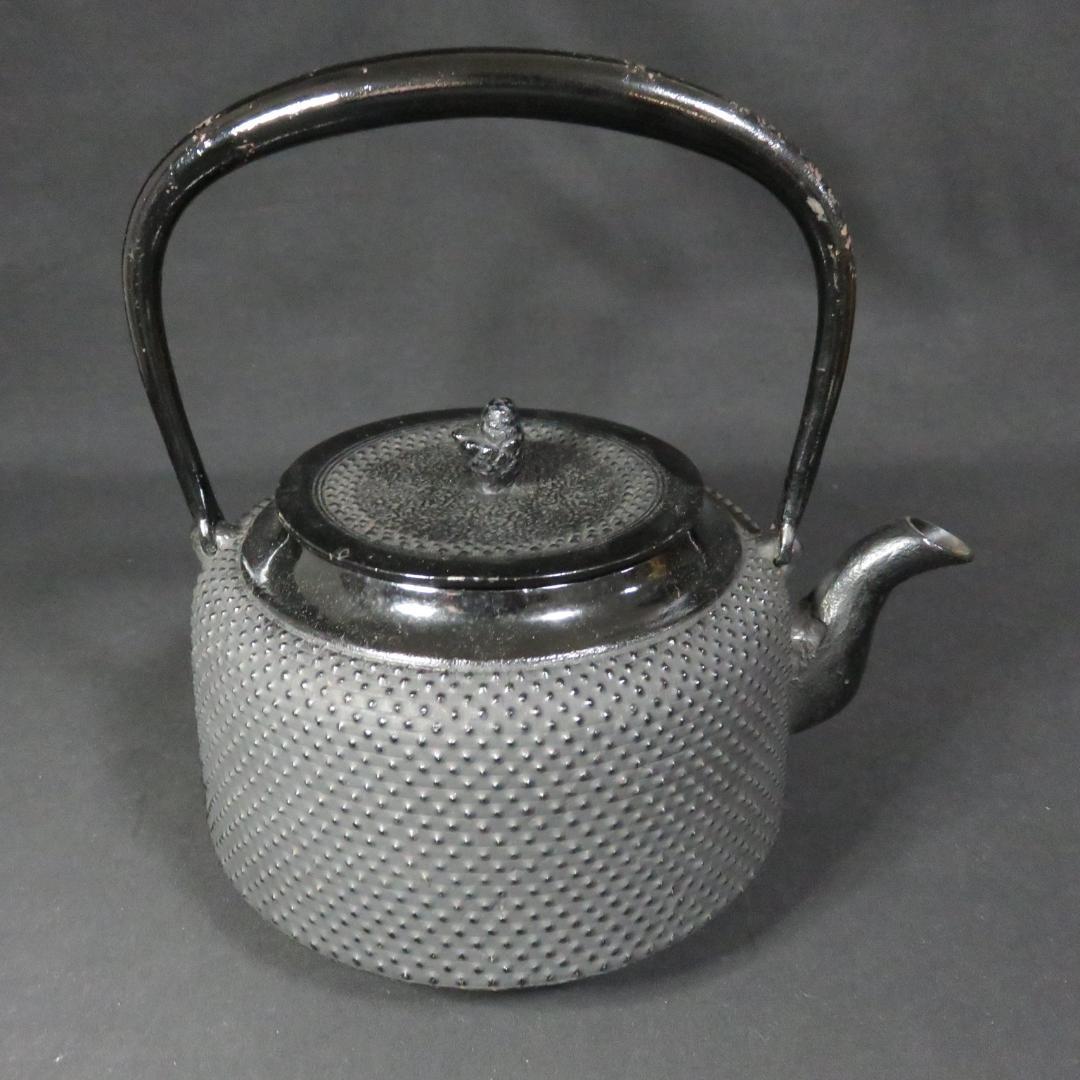鉄瓶 南部鉄器 新品 取っ手剥がれ 盛栄堂 囲炉裏 茶道具 炉端