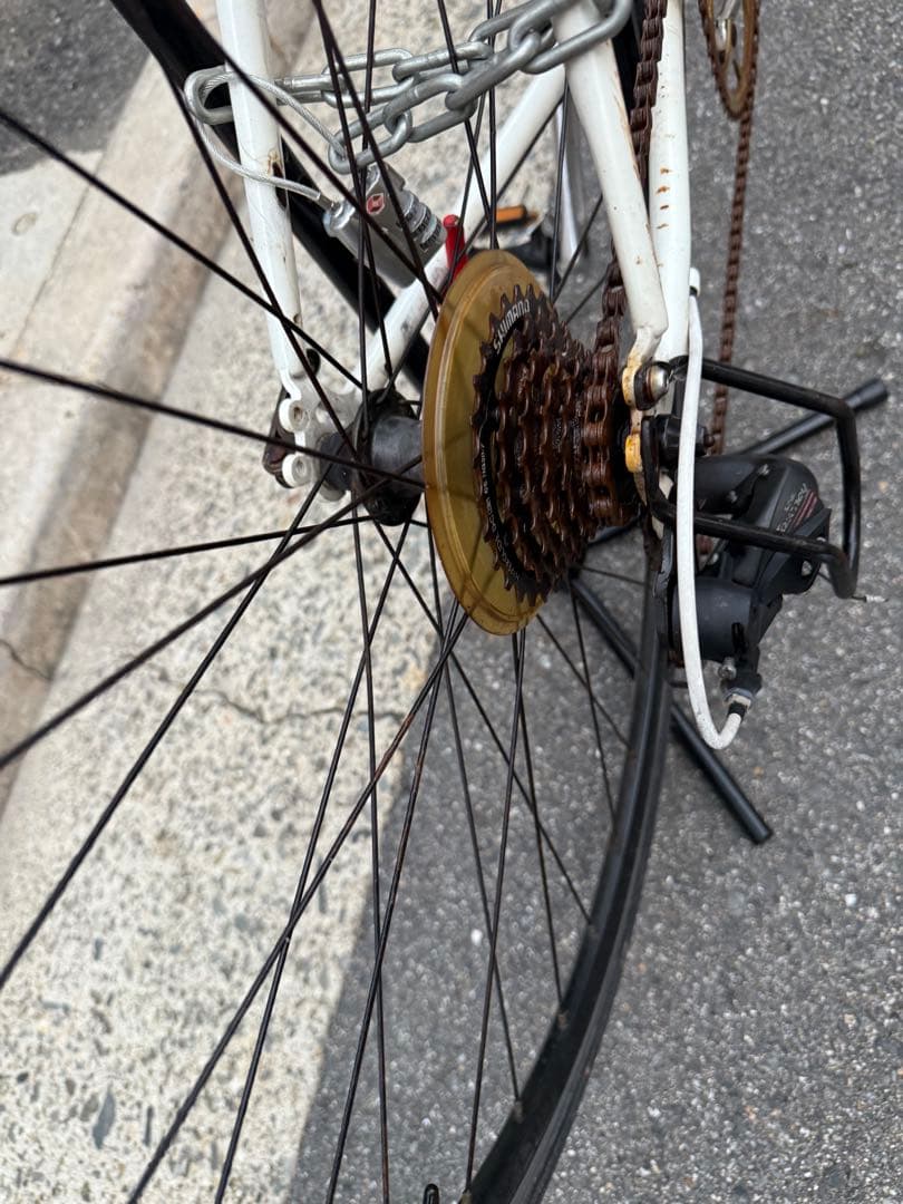 89 自転車 大阪市 【引取り限定】 ロードバイク 変速付き