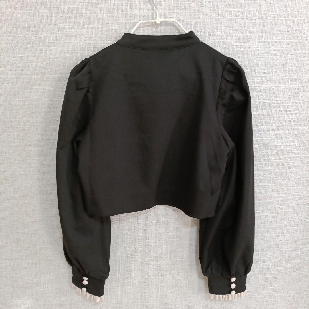 【未使用タグ付】pium チョーカーベルトフリルトップス　ブラック