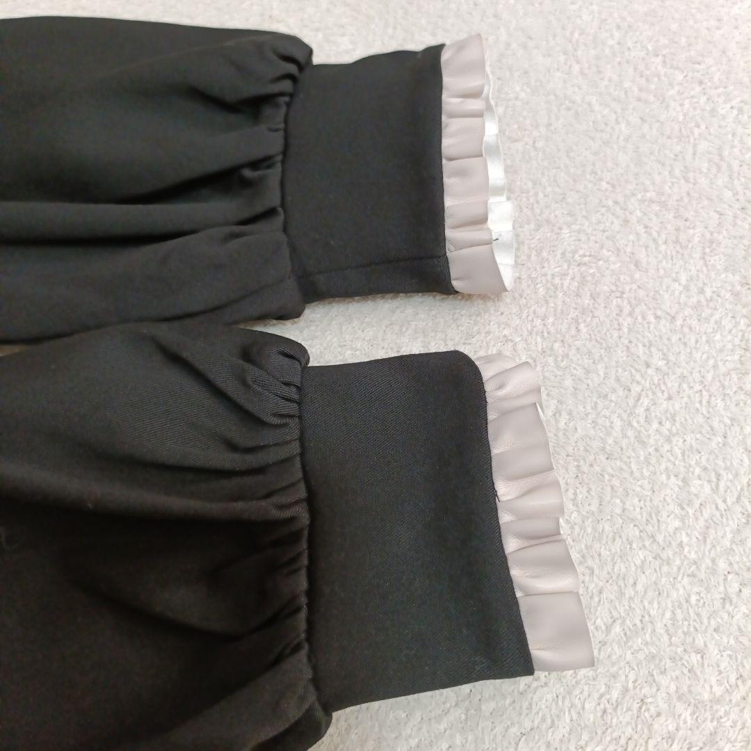 【未使用タグ付】pium チョーカーベルトフリルトップス　ブラック