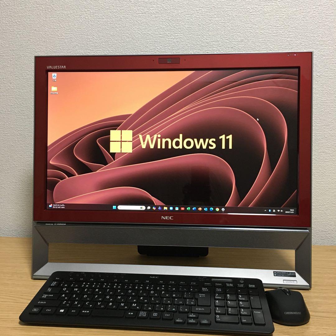 フルセット NEC Win11 21.5'モニター 地デジ 一体型 デスクトップ