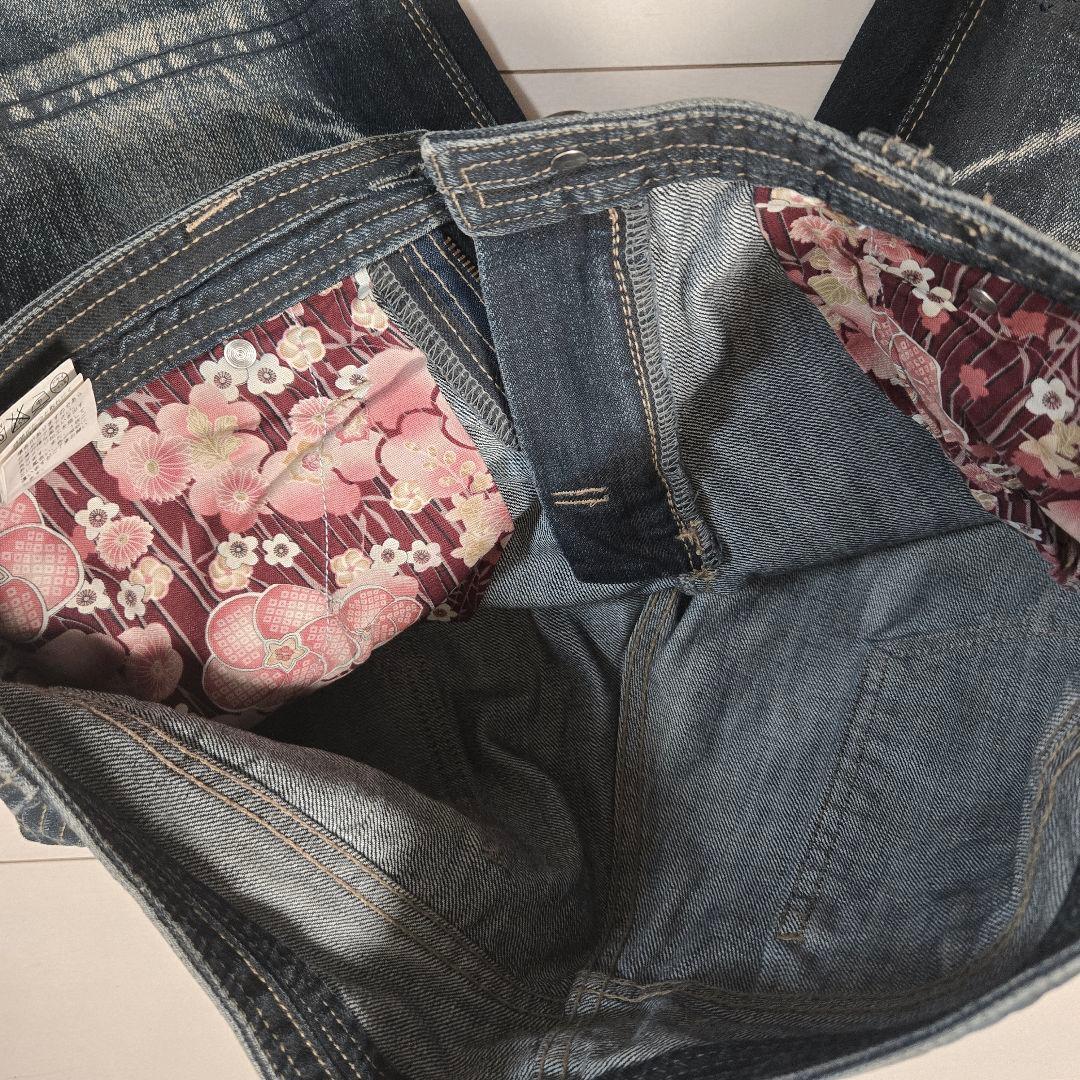 PPFM ダブルウエスト　デニム　ジーンズ　y2k archive レザー