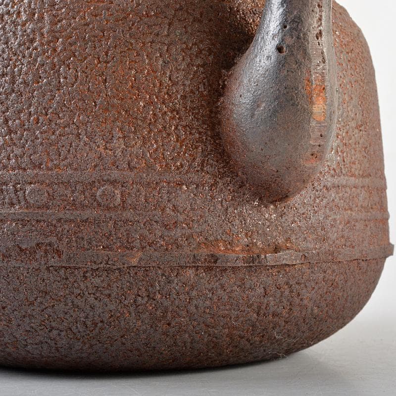 煎茶道具　鋲打文　鉄瓶　鉄釜　M　R5868